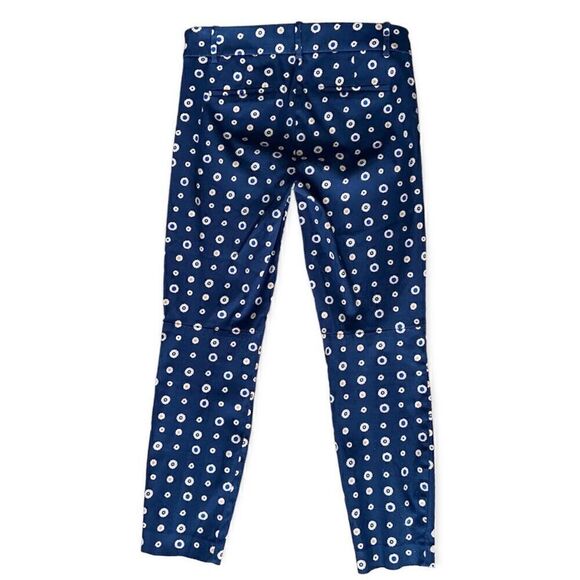 J. Crew Navy Foulard Minnie Cigarette Pants 0 - Picture 5 of 8